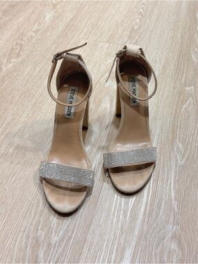 Steve Madden Kalina Crystal Ankle-Strap Heels